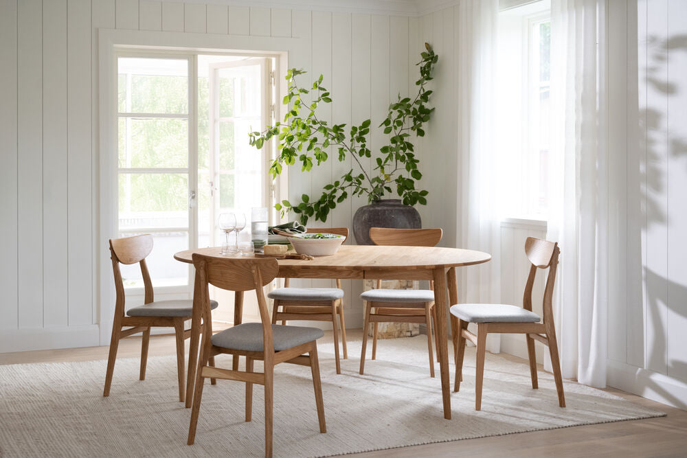 Rodham Stol Grå-Beige/Ek