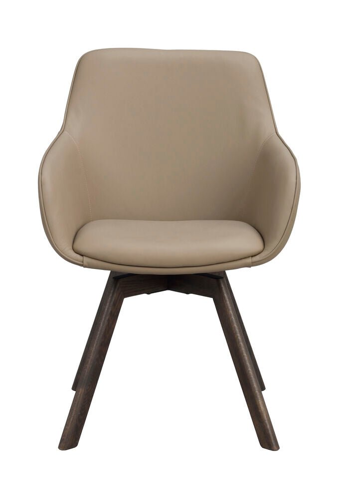 Alison Karmstol Beige läder/Brun ek | Rowico Home | 7340126585597 | 118146 | Maessing Interiör