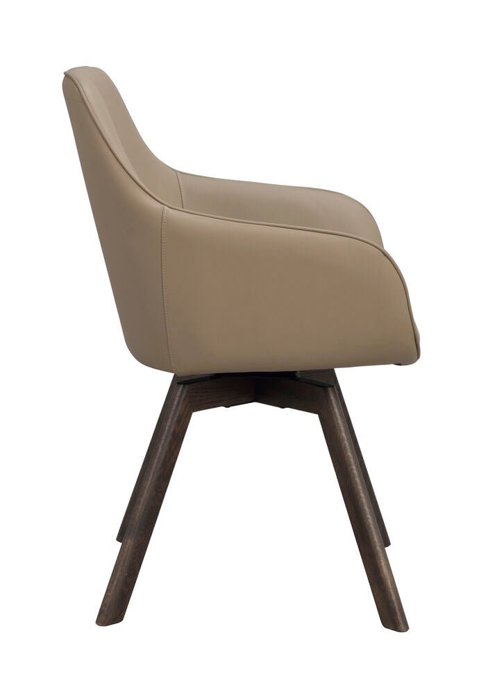 Alison Karmstol Beige läder/Brun ek | Rowico Home | 7340126585597 | 118146 | Maessing Interiör