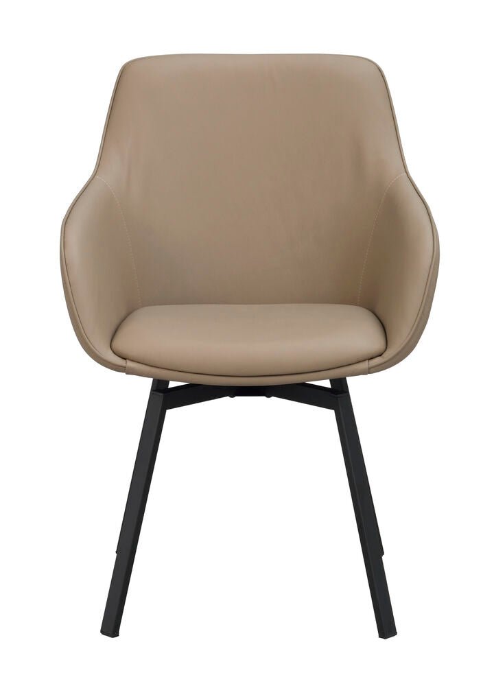 Alison Karmstol Beige läder/Svart | Rowico Home | 7340126585603 | 118147 | Maessing Interiör