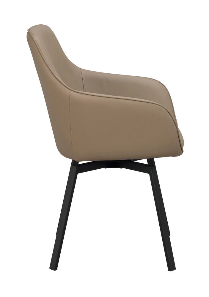 Alison Karmstol Beige läder/Svart | Rowico Home | 7340126585603 | 118147 | Maessing Interiör