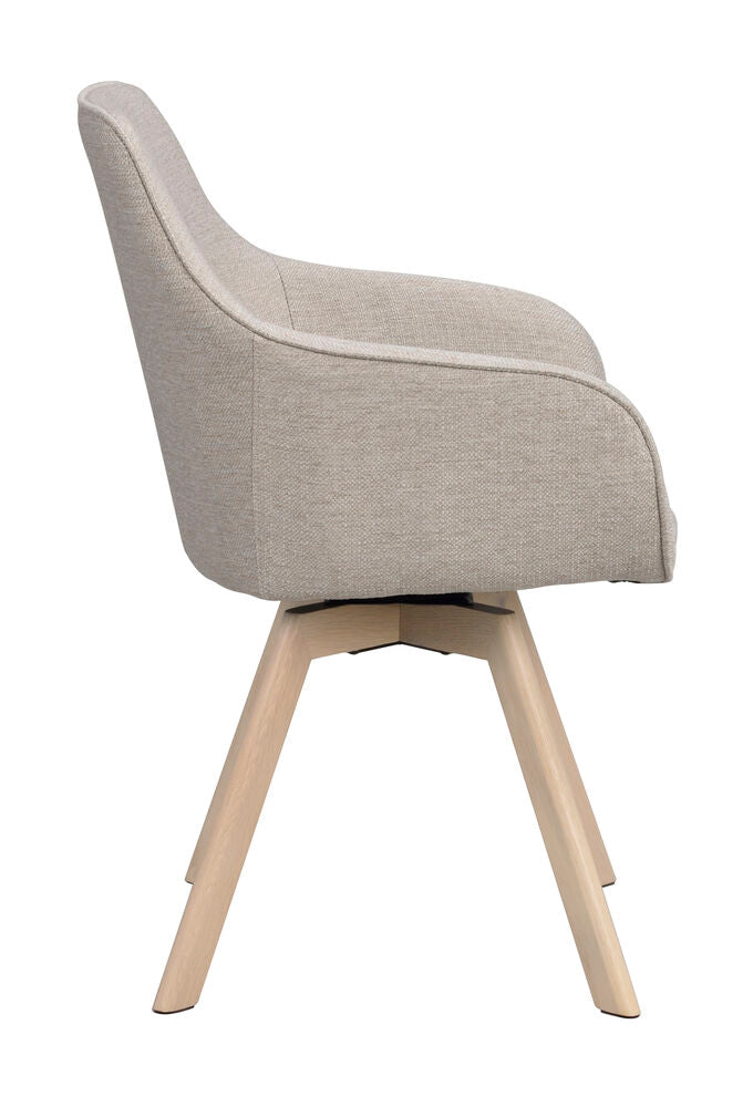 Alison Karmstol Beige/Vitpigmenterad Ek | Rowico Home | 7340126585870 | 118085 | Maessing Interiör