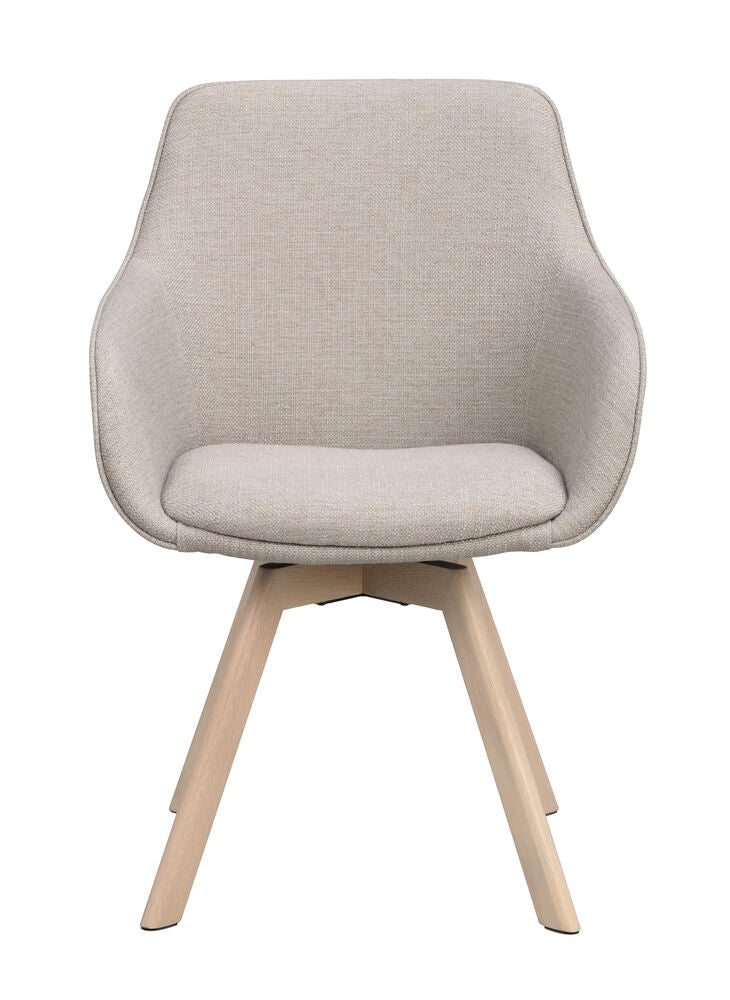 Alison Karmstol Beige/Vitpigmenterad Ek | Rowico Home | 7340126585870 | 118085 | Maessing Interiör