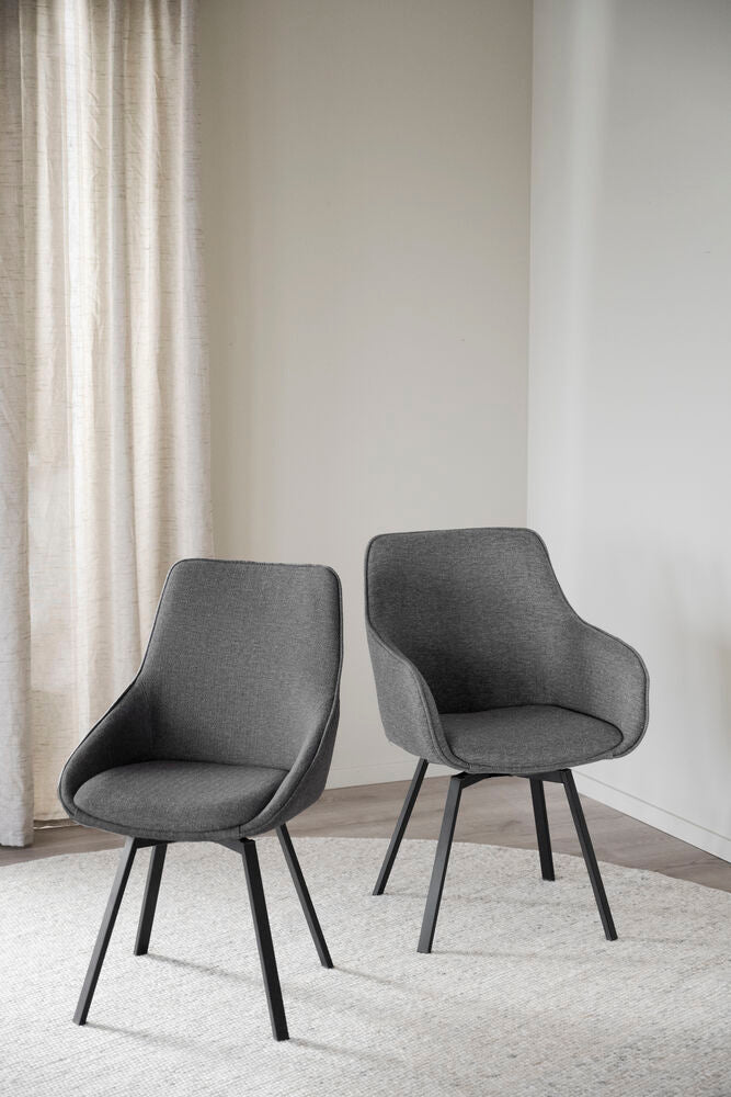 Alison Karmstol Grå/Svart | Rowico Home | 7340126585818 | 118079 | Maessing Interiör