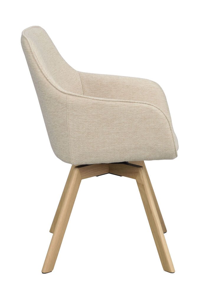 Alison Karmstol Ljusbeige/Ek | Rowico Home | 7340126571682 | 117880 | Maessing Interiör