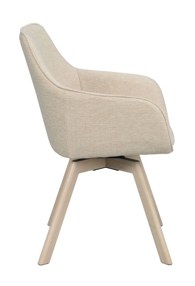 Alison Karmstol Ljusbeige/Vitpigmenterad Ek | Rowico Home | 7340126571699 | 117881 | Maessing Interiör