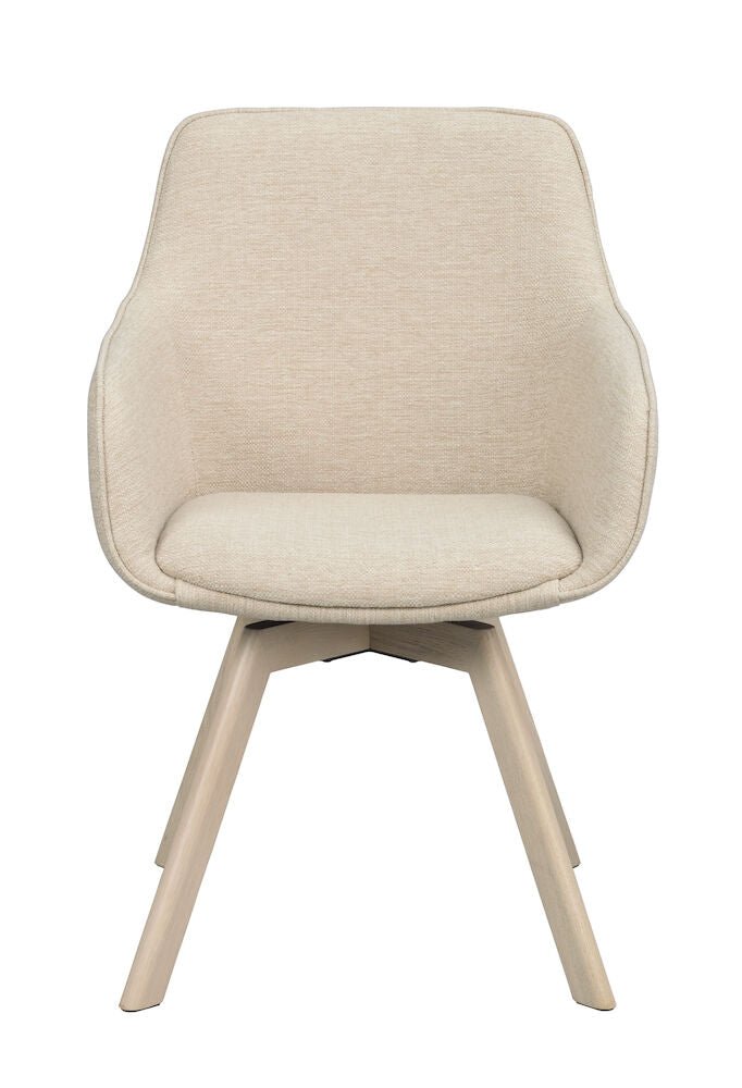 Alison Karmstol Ljusbeige/Vitpigmenterad Ek | Rowico Home | 7340126571699 | 117881 | Maessing Interiör