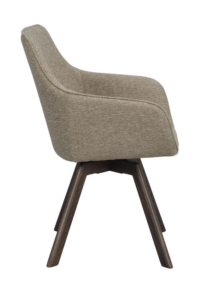 Alison Karmstol Mörkbeige/Brun Ek | Rowico Home | 7340126571736 | 117886 | Maessing Interiör