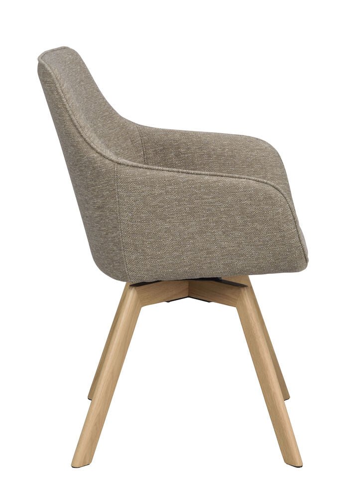 Alison Karmstol Mörkbeige/Ek | Rowico Home | 7340126571712 | 117884 | Maessing Interiör