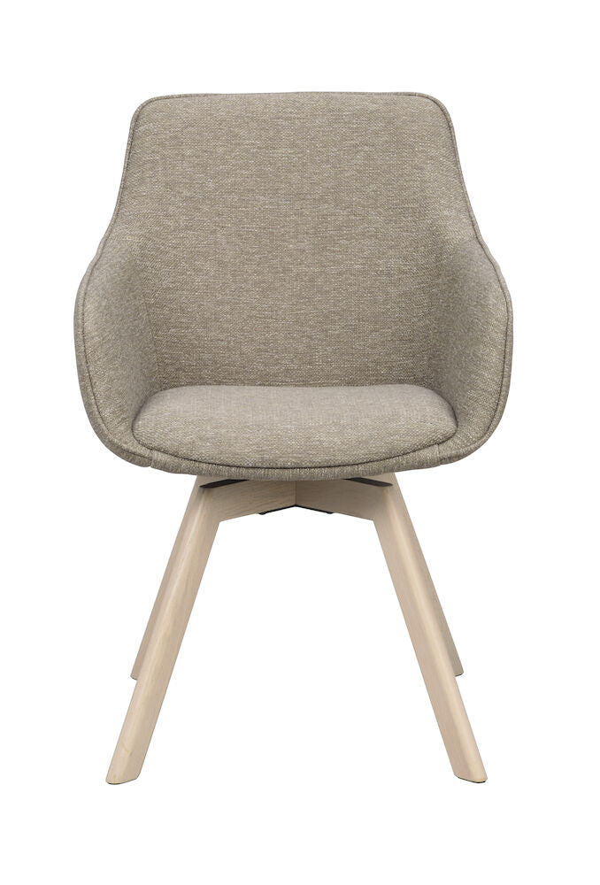 Alison Karmstol Mörkbeige/Vitpigmenterad Ek | Rowico Home | 7340126571729 | 117885 | Maessing Interiör