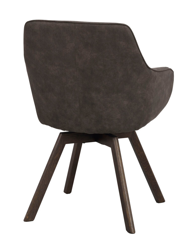 Alison Karmstol Mörkgrå/Brun Ek | Rowico Home | 7340126585924 | 118092 | Maessing Interiör