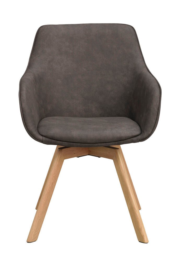 Alison Karmstol Mörkgrå/Ek | Rowico Home | 7340126585900 | 118090 | Maessing Interiör