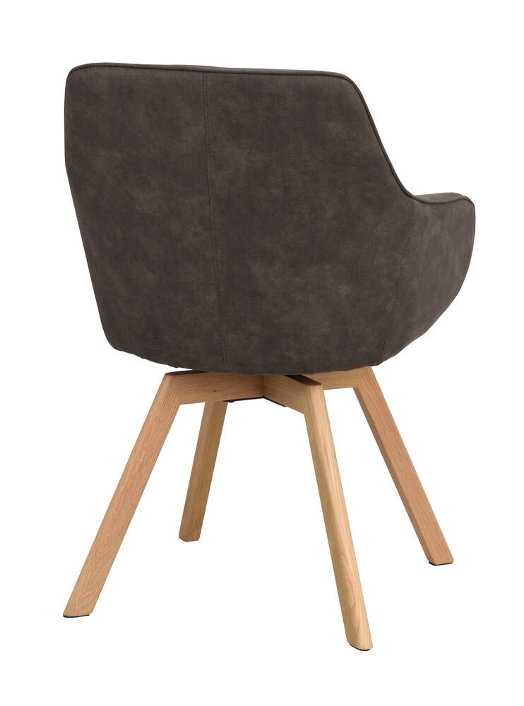 Alison Karmstol Mörkgrå/Ek | Rowico Home | 7340126585900 | 118090 | Maessing Interiör