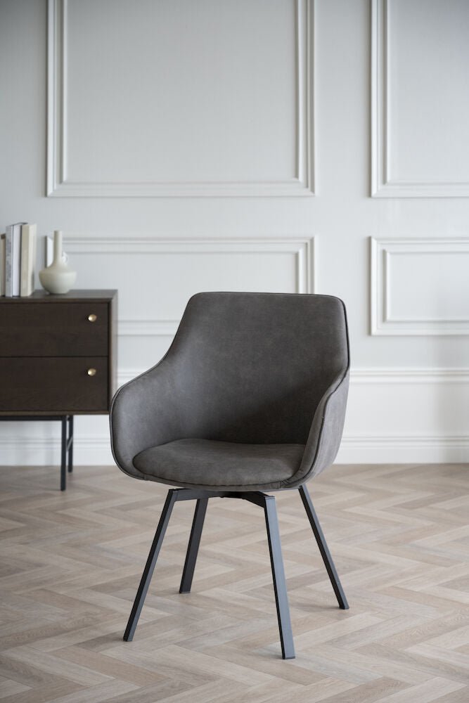 Alison Karmstol Mörkgrå/Svart | Rowico Home | 7340126585894 | 118089 | Maessing Interiör