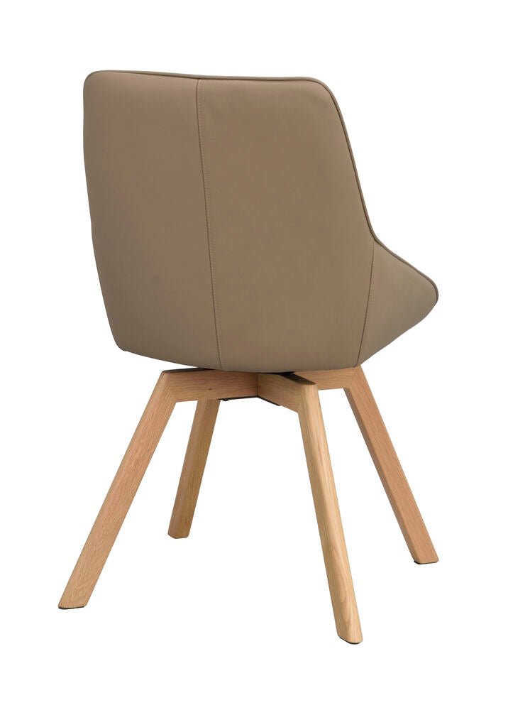 Alison Stol Beige Läder/Ek | Rowico Home | 7340126585498 | 118134 | Maessing Interiör