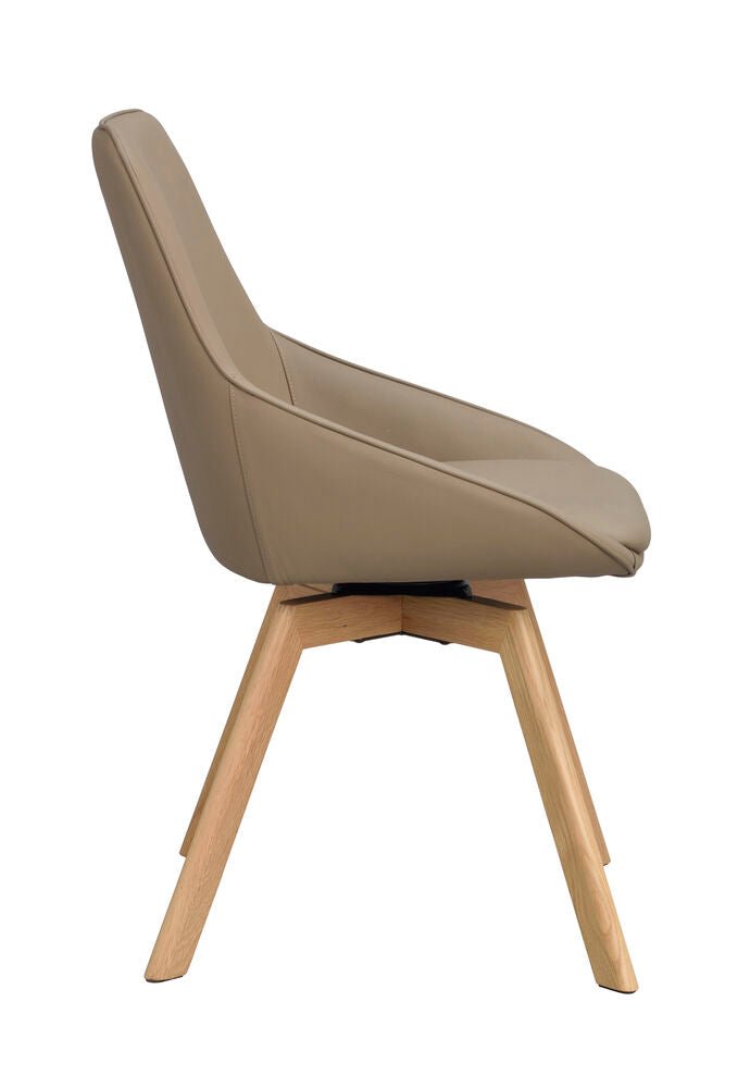 Alison Stol Beige Läder/Ek | Rowico Home | 7340126585498 | 118134 | Maessing Interiör