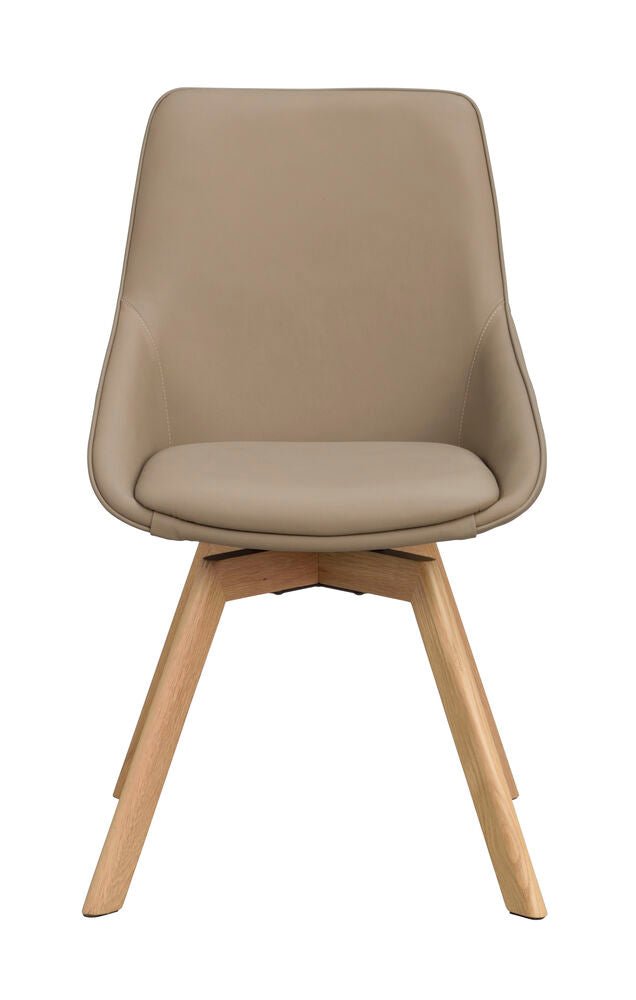 Alison Stol Beige Läder/Ek | Rowico Home | 7340126585498 | 118134 | Maessing Interiör