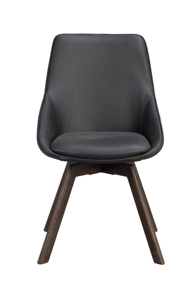 Alison Stol Svart Läder/Brun Ek | Rowico Home | 7340126585474 | 118132 | Maessing Interiör