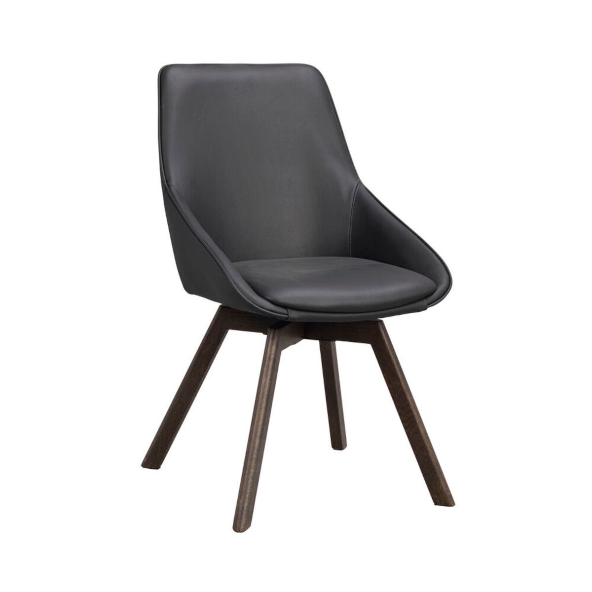 Alison Stol Svart Läder/Brun Ek | Rowico Home | 7340126585474 | 118132 | Maessing Interiör