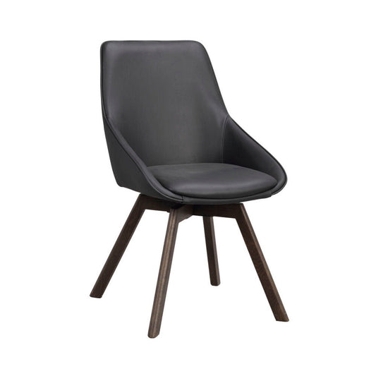 Alison Stol Svart Läder/Brun Ek | Rowico Home | 7340126585474 | 118132 | Maessing Interiör