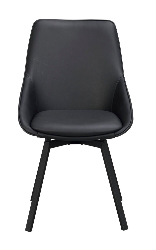 Alison Stol Svart Läder/Svart | Rowico Home | 7340126585481 | 118133 | Maessing Interiör