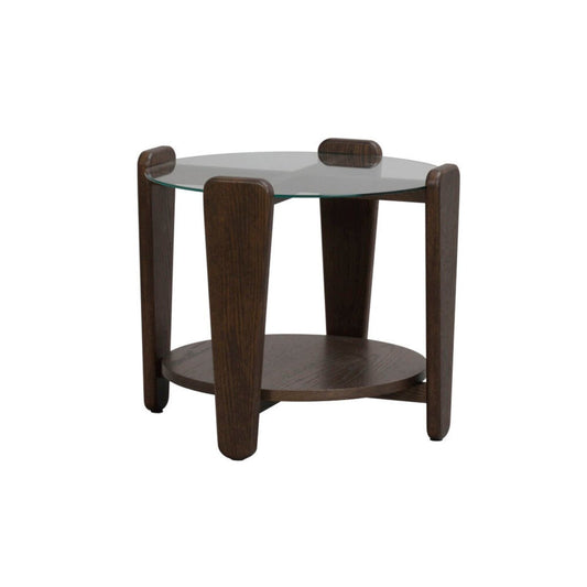 Arran Soffbord Brun Ek/Glas Ø52 | Rowico Home | 7340126580011 | 121275 | Maessing Interiör