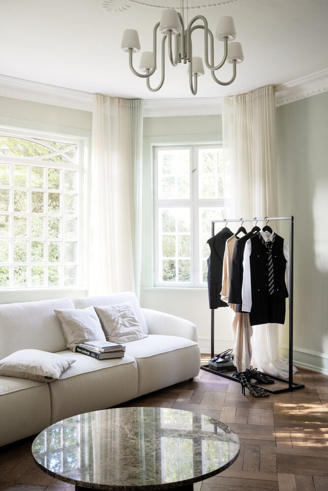 Brooksville Soffbord Brun Marmor/Brun Ek Ø90 | Rowico Home | 7340126554807 | 120786 | Maessing Interiör