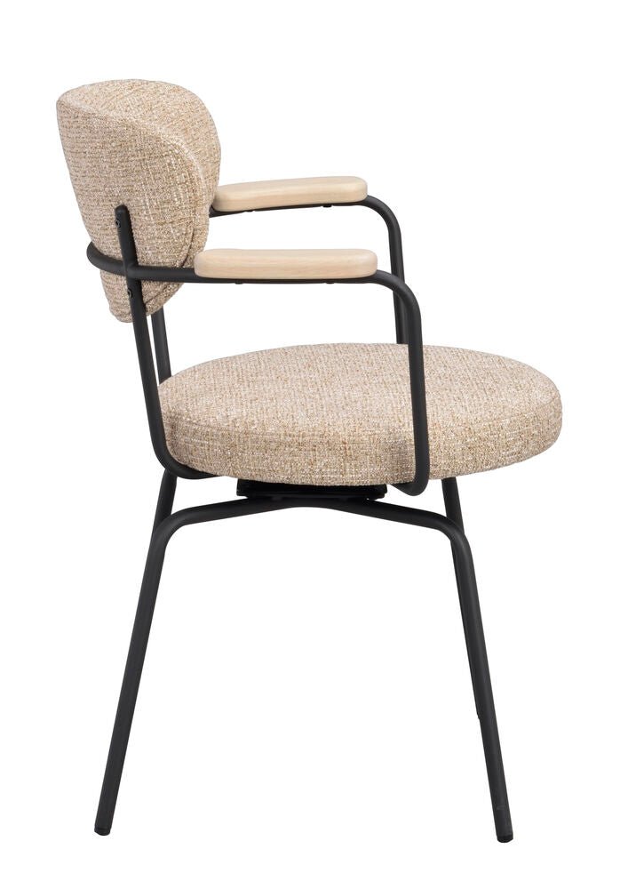 Merrick Karmstol Mörkbeige/Svart | Rowico Home | 7340233306078 | 128322 | Maessing Interiör