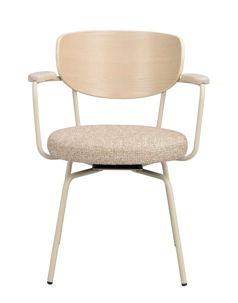 Merrick Karmstol Mörkbeige/Vitpigmenterad Ek/Beige | Rowico Home | 7340233306047 | 128310 | Maessing Interiör