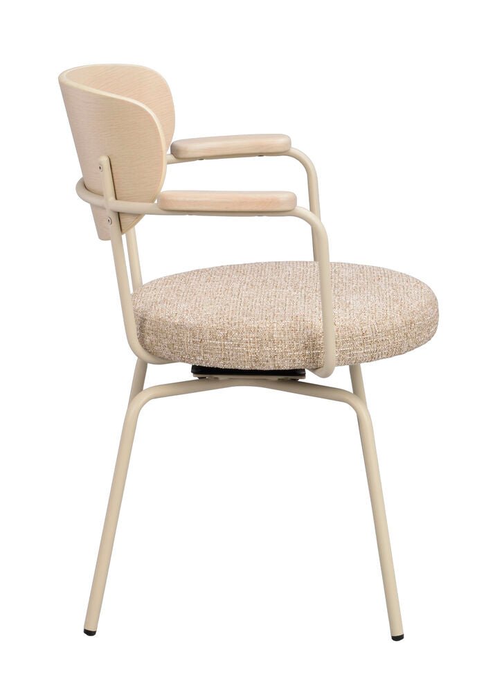 Merrick Karmstol Mörkbeige/Vitpigmenterad Ek/Beige | Rowico Home | 7340233306047 | 128310 | Maessing Interiör