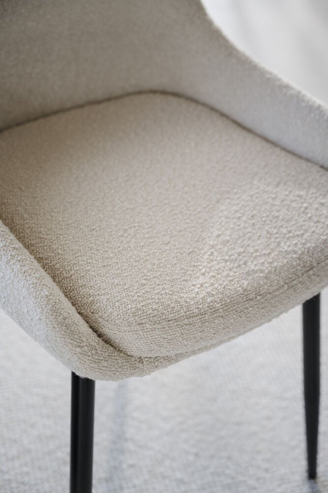 Sierra Stol Beige Bouclé/Svart | Rowico Home | 7340126559062 | 110492 | Maessing Interiör