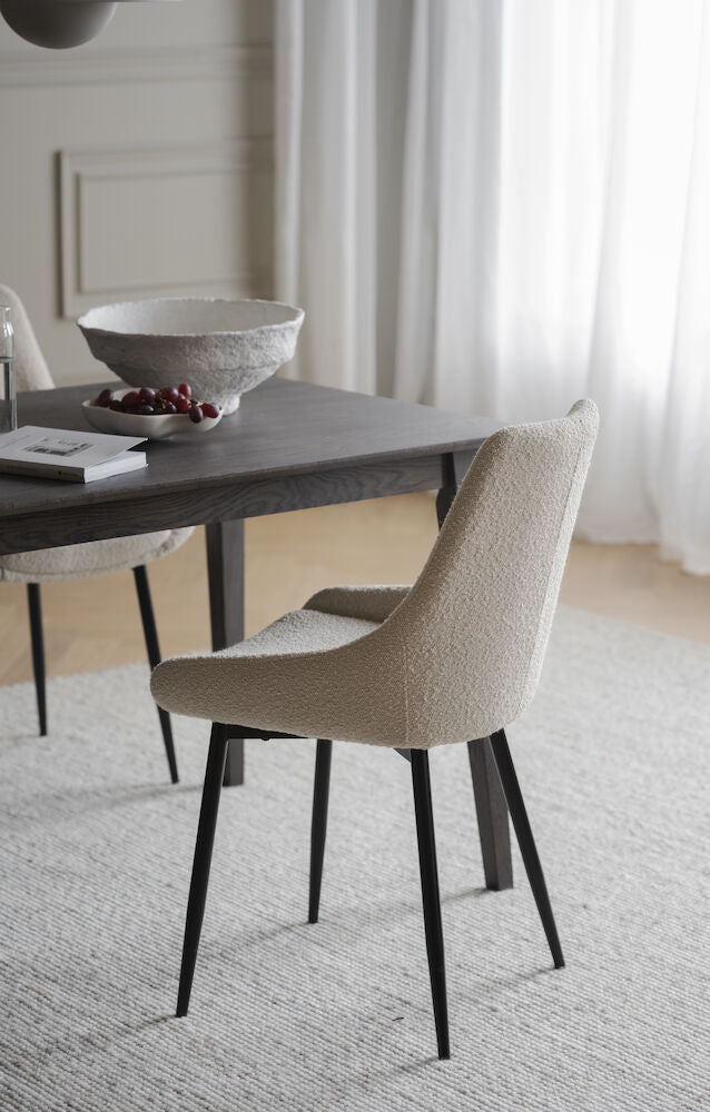 Sierra Stol Beige Bouclé/Svart | Rowico Home | 7340126559062 | 110492 | Maessing Interiör