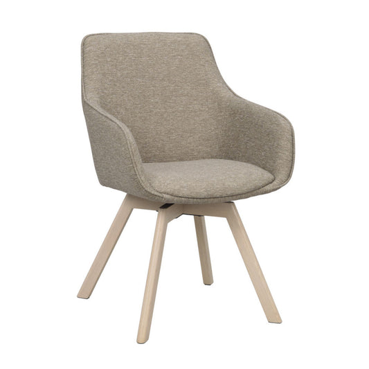 Alison Karmstol Mörkbeige/Vitpigmenterad Ek