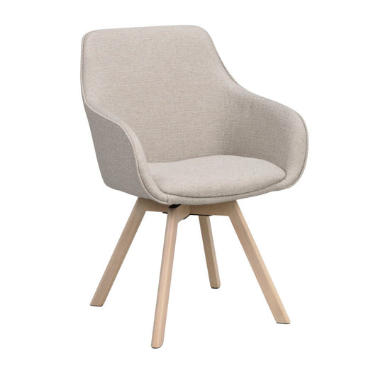 Alison Karmstol Beige/Vitpigmenterad Ek