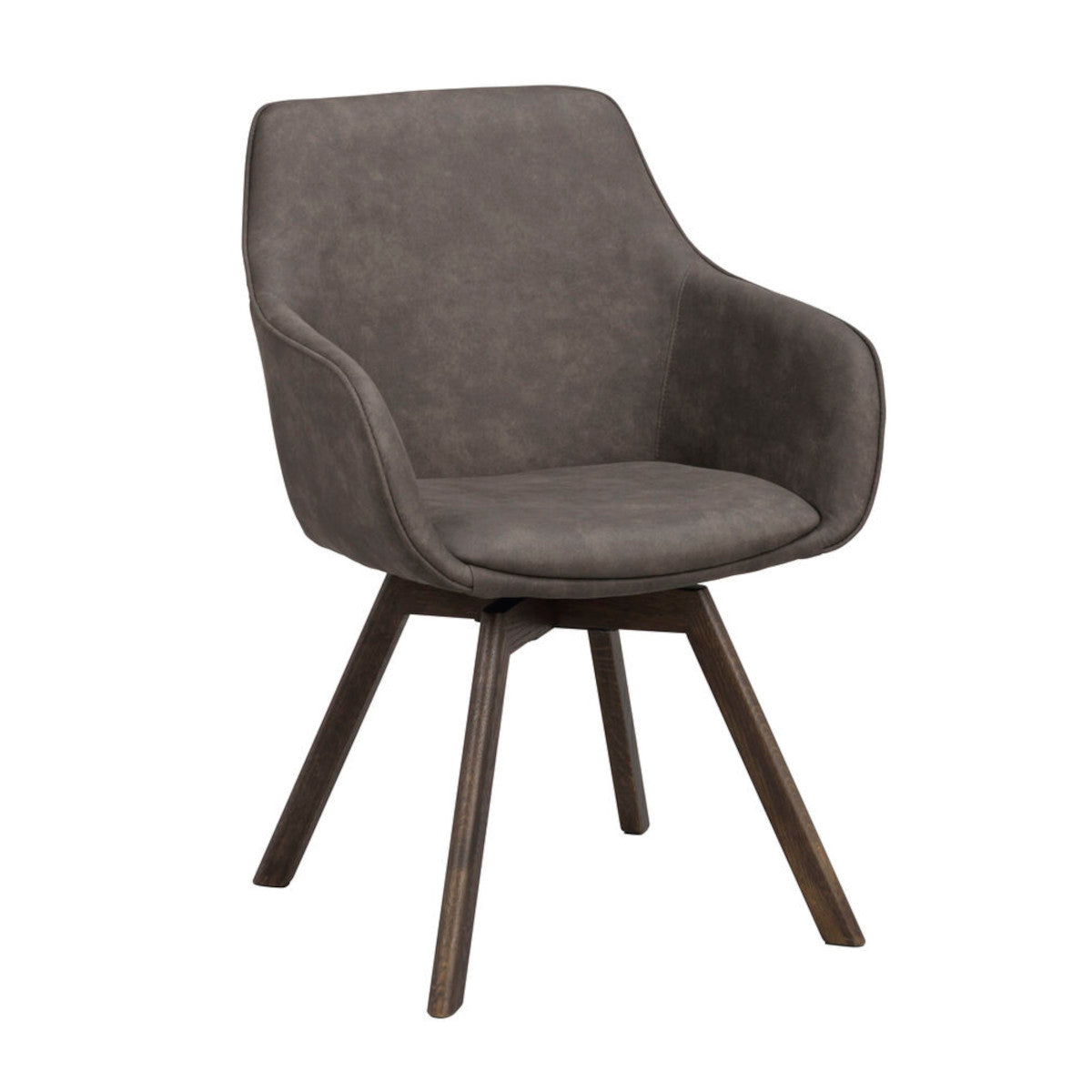 Alison Karmstol Mörkgrå/Brun Ek | Rowico Home | 7340126585924 | 118092 | Maessing Interiör
