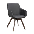 Alison Karmstol Svart läder/Brun ek | Rowico Home | 7340126585559 | 118142 | Maessing Interiör