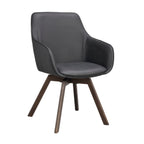 Alison Karmstol Svart läder/Brun ek | Rowico Home | 7340126585559 | 118142 | Maessing Interiör