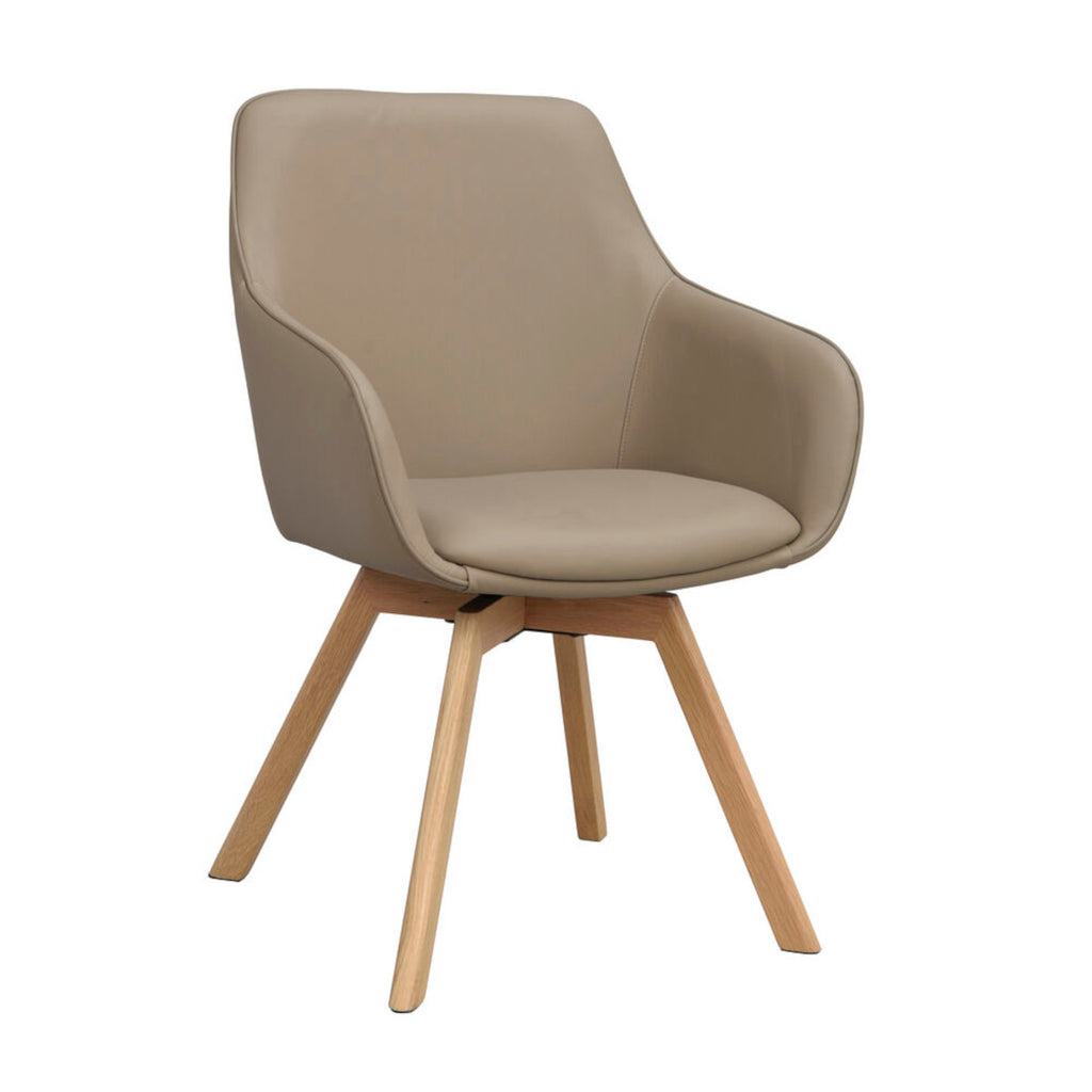 Alison Karmstol Beige läder/Ek | Rowico Home | 7340126585573 | 118144 | Maessing Interiör