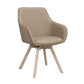 Alison Karmstol Beige läder/Vitpigmenterad Ek