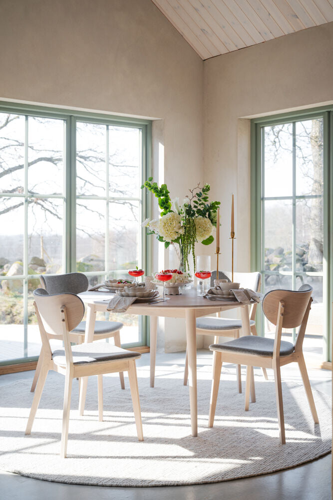Tyler Matbord Vitpigmenterad Ek Ø120/165 | Rowico Home | 7340126594612 | 119954 | Maessing Interiör