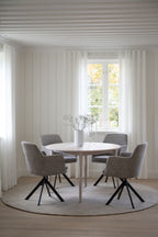 Tyler Matbord Vitpigmenterad Ek Ø120/165 | Rowico Home | 7340126594612 | 119954 | Maessing Interiör