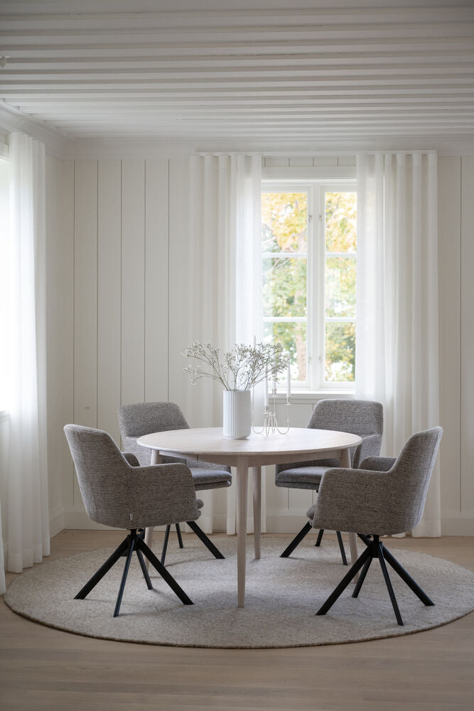 Tyler Matbord Vitpigmenterad Ek Ø120/165 | Rowico Home | 7340126594612 | 119954 | Maessing Interiör