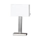 Prime Bordslampa 47 Borstad Stål/Vit Skärm