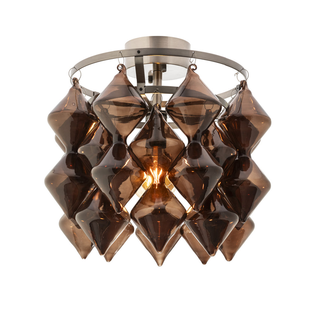 Gemma Plafond Ø45 Borstad Stål/Brun