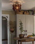 Gemma Plafond Ø45 Borstad Stål/Brun