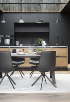 Carradale Matbord Brun Ek/Svarta V - ben 170 | Rowico Home | 7340126556276 | 120881 | Maessing Interiör