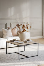 Deerfield Soffbord 80 Vitpigmenterad Ek/Svart Metall | Rowico Home | Maessing Interiör