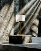 Marcel Bordslampa 55 Mässing/Vit