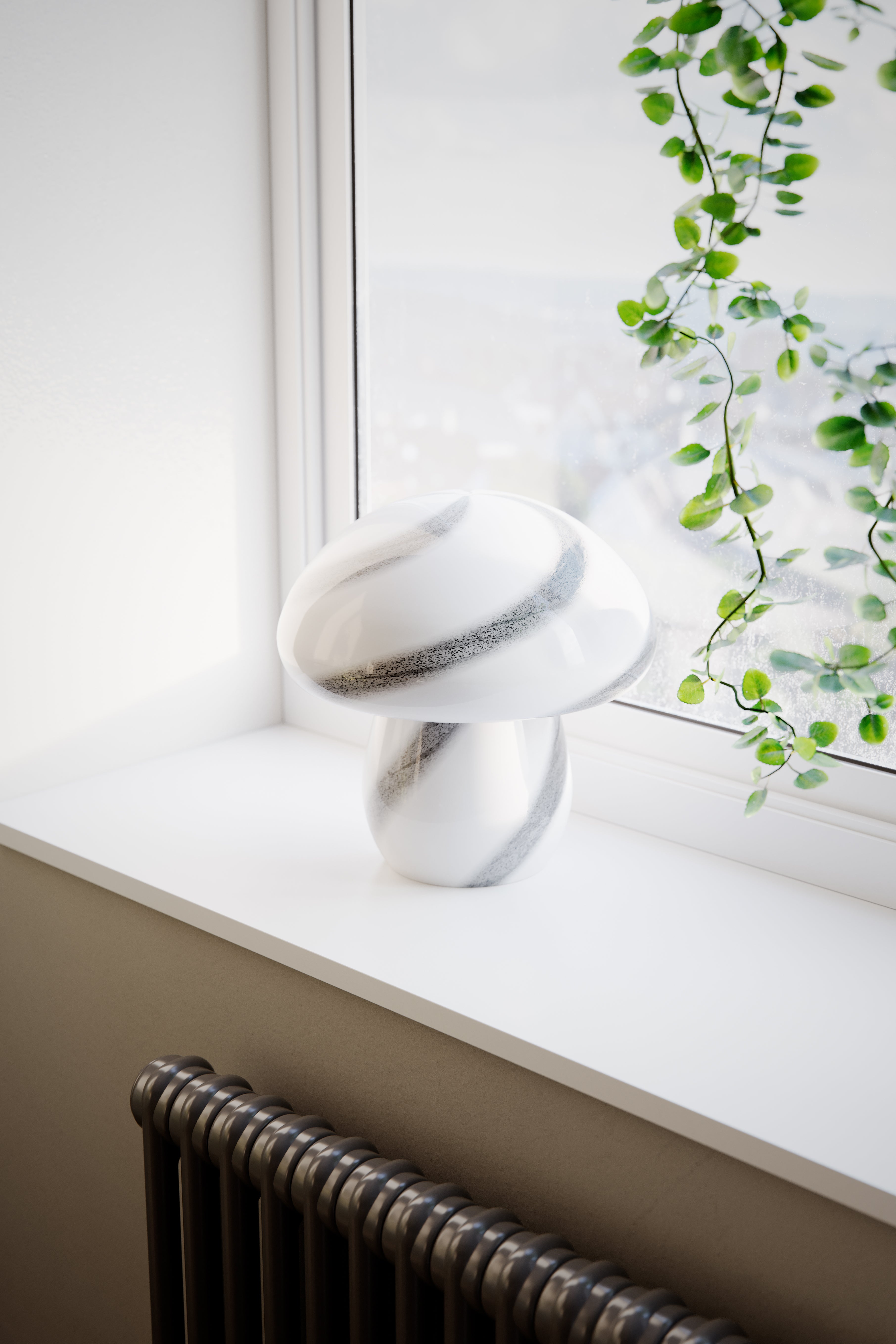 Mira Mushroom Bordslampa 30 Vit/Svart