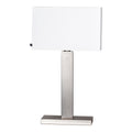 Prime Bordslampa 69 Borstad Stål/Vit Skärm